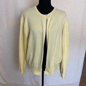 Yellow cardigan